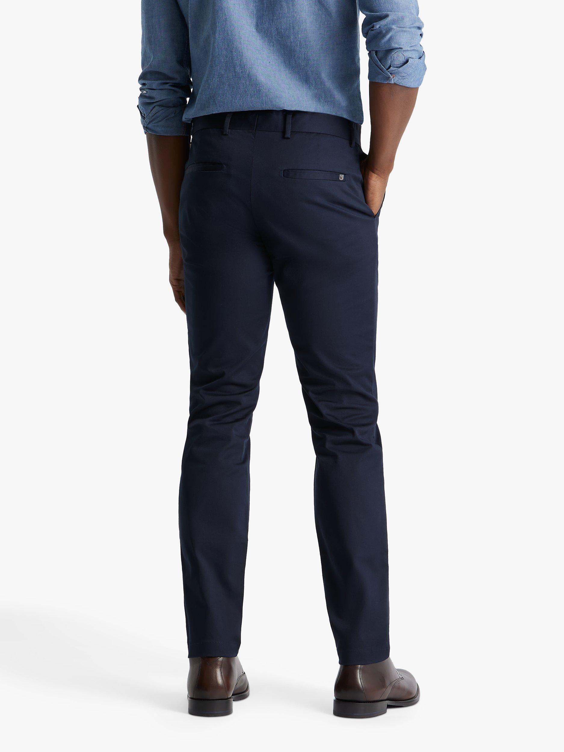 Product image 2 of 6, which shows SPOKE Sharps Cotton Blend Broad Thigh Chinos, Navy, W30/L28