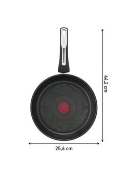 Tefal Emotion Stainless Steel Non-Stick Frying Pan - view 2, Silver/Black