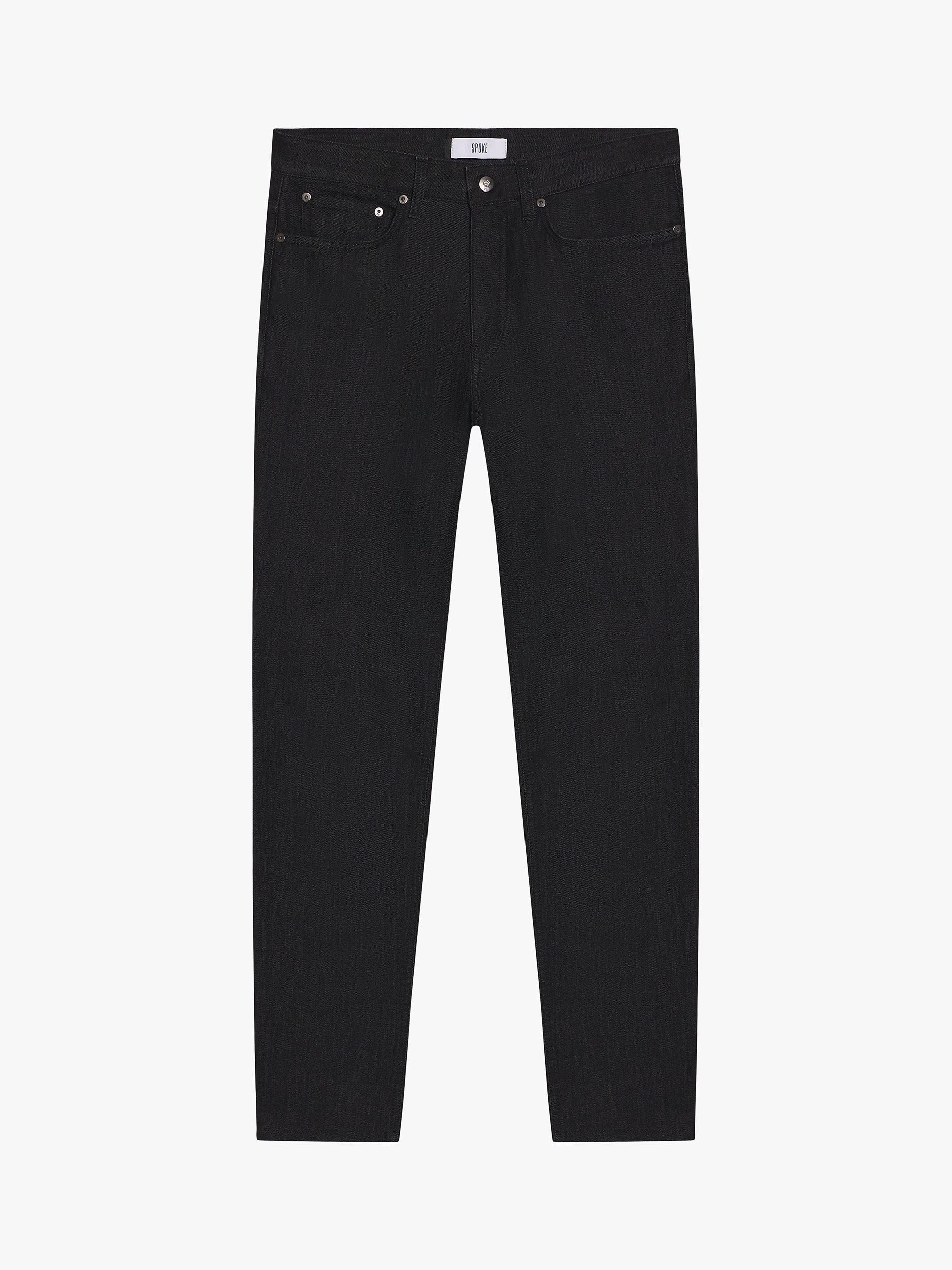 SPOKE 12oz Denim Regular Thigh Jeans, Black, W30/L28