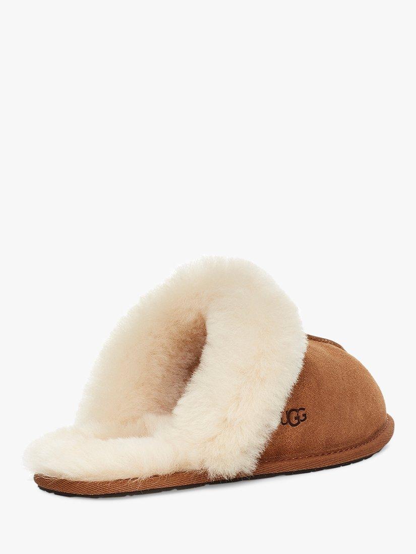 UGG Scuffette Sheepskin and Suede Slippers, Chestnut, 3