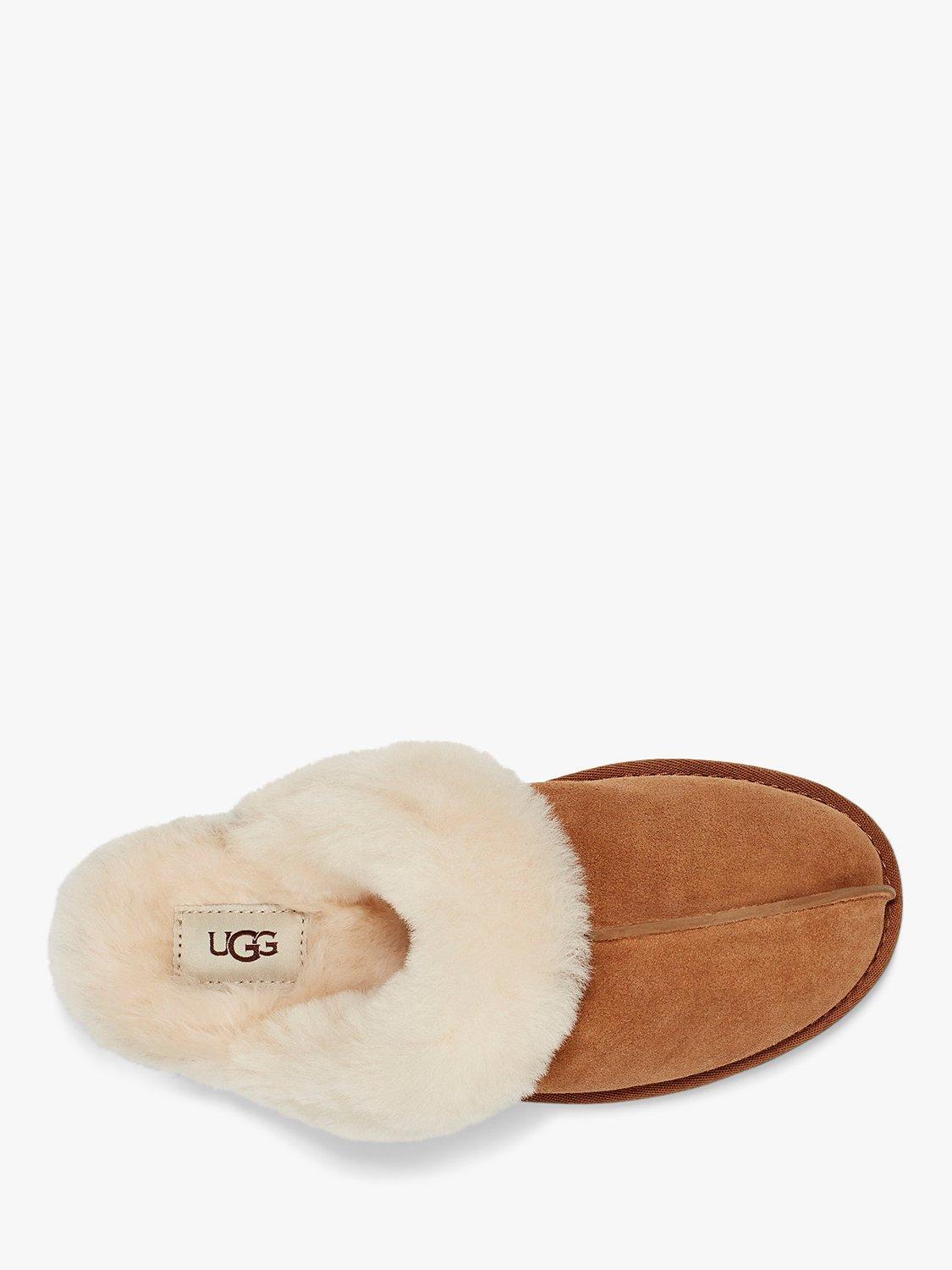 UGG Scuffette Sheepskin and Suede Slippers, Chestnut, 3