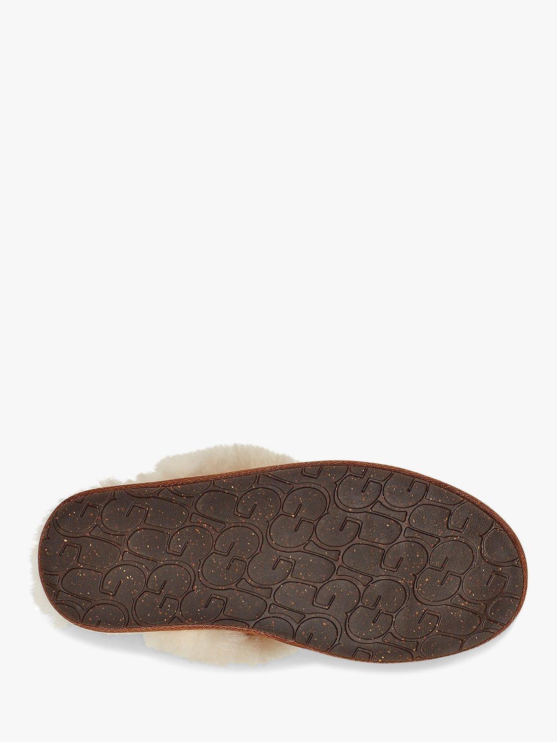 UGG Scuffette Sheepskin and Suede Slippers, Chestnut, 3