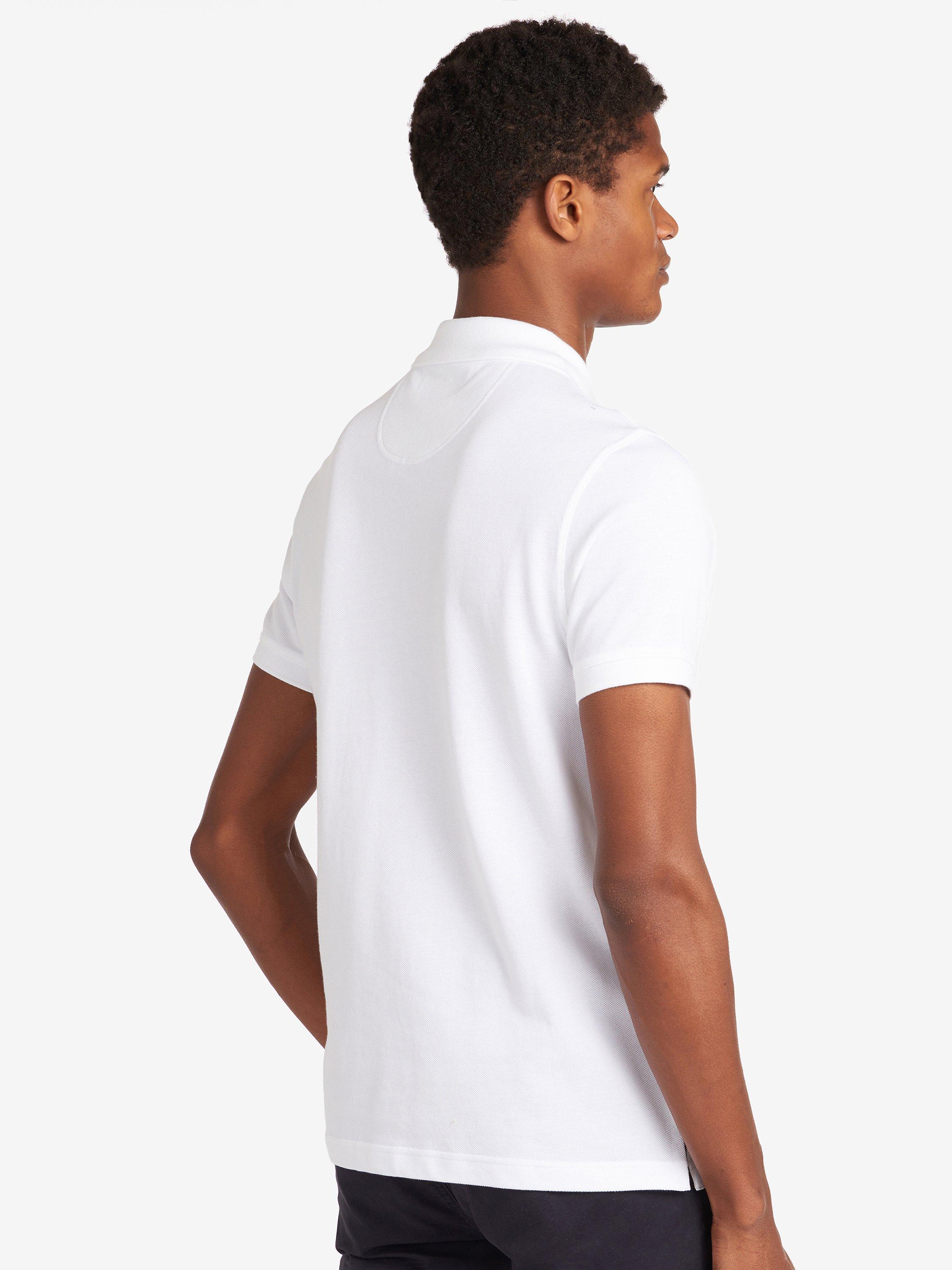 Product image 2 of 6, which shows Barbour Tartan Piqué Polo Top, White, S