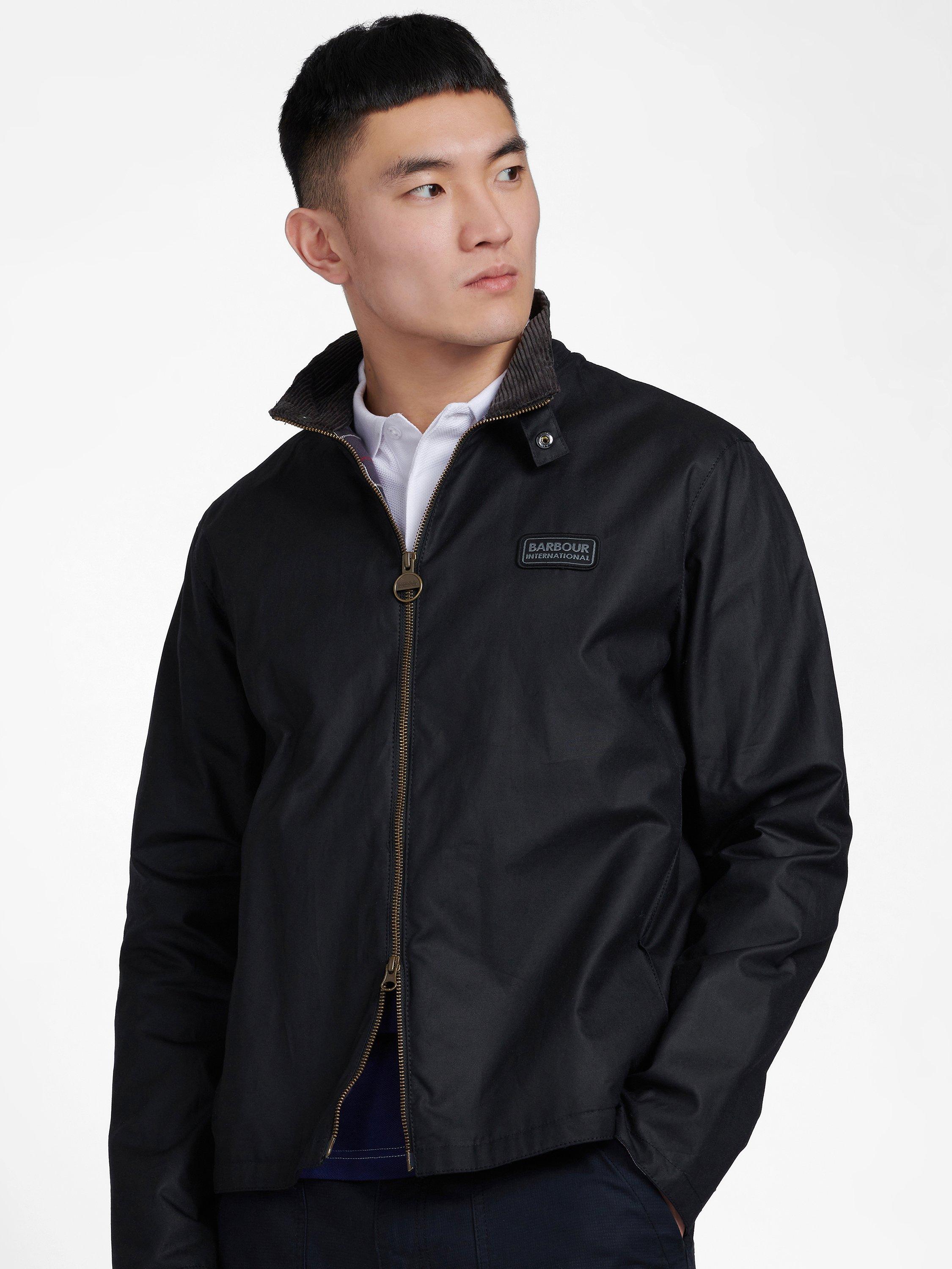 Barbour International Short Waxed Jacket Black