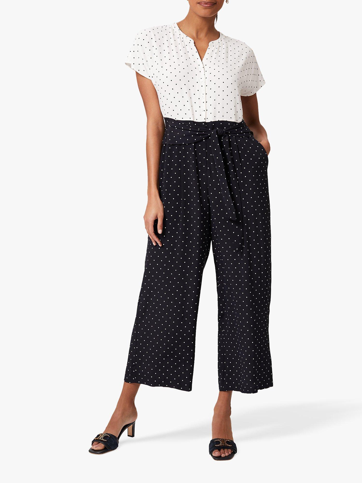 Hobbs Caitlyn Spot Jumpsuit, Navy/Ivory
