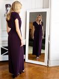 HotSquash Mock Wrap Maxi Dress, Damson