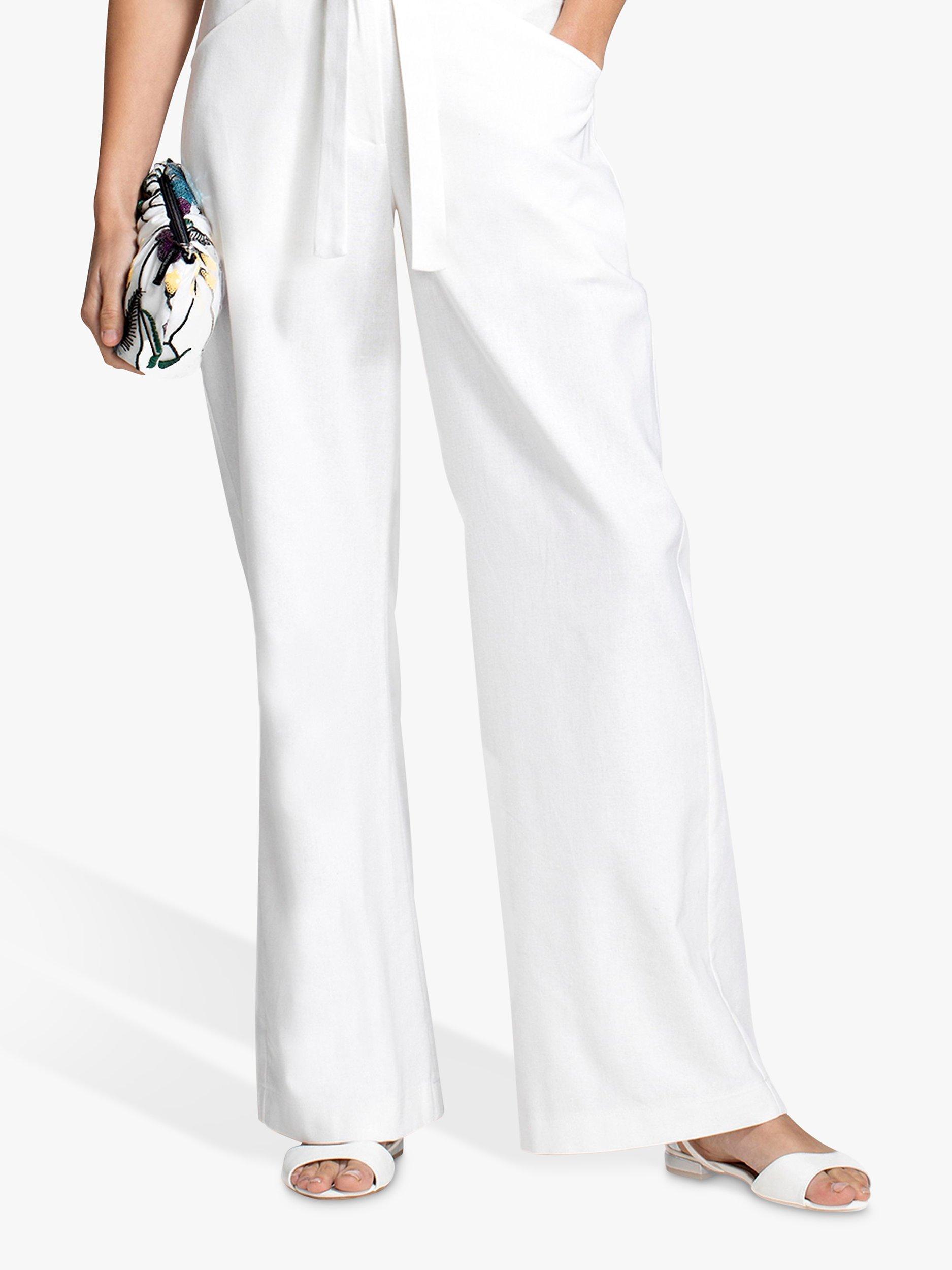 HotSquash Linen Blend Trousers, Cream