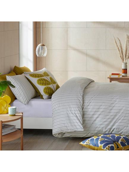 Orla Kiely Tiny Stem 200 Thread Count Cotton Bedding, Grey