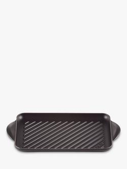 Le Creuset Cast Iron Rectangular Grill Pan, Satin Black