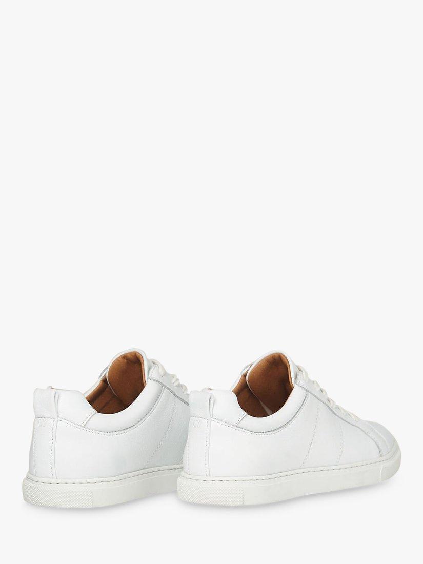 Product image 2 of 4, which shows Whistles Koki Lace Up Leather Trainers, White, 3