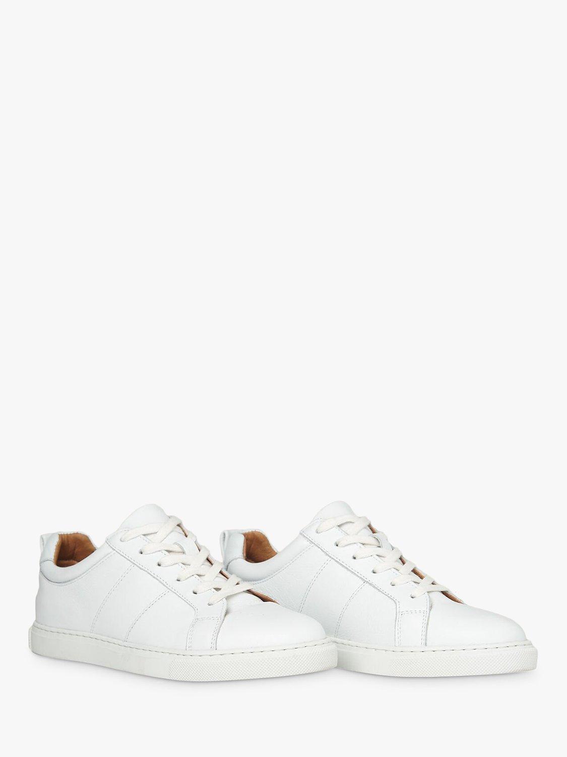 Product image 3 of 4, which shows Whistles Koki Lace Up Leather Trainers, White, 3