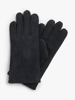 John Lewis Women's Sheepskin Gloves, Navy