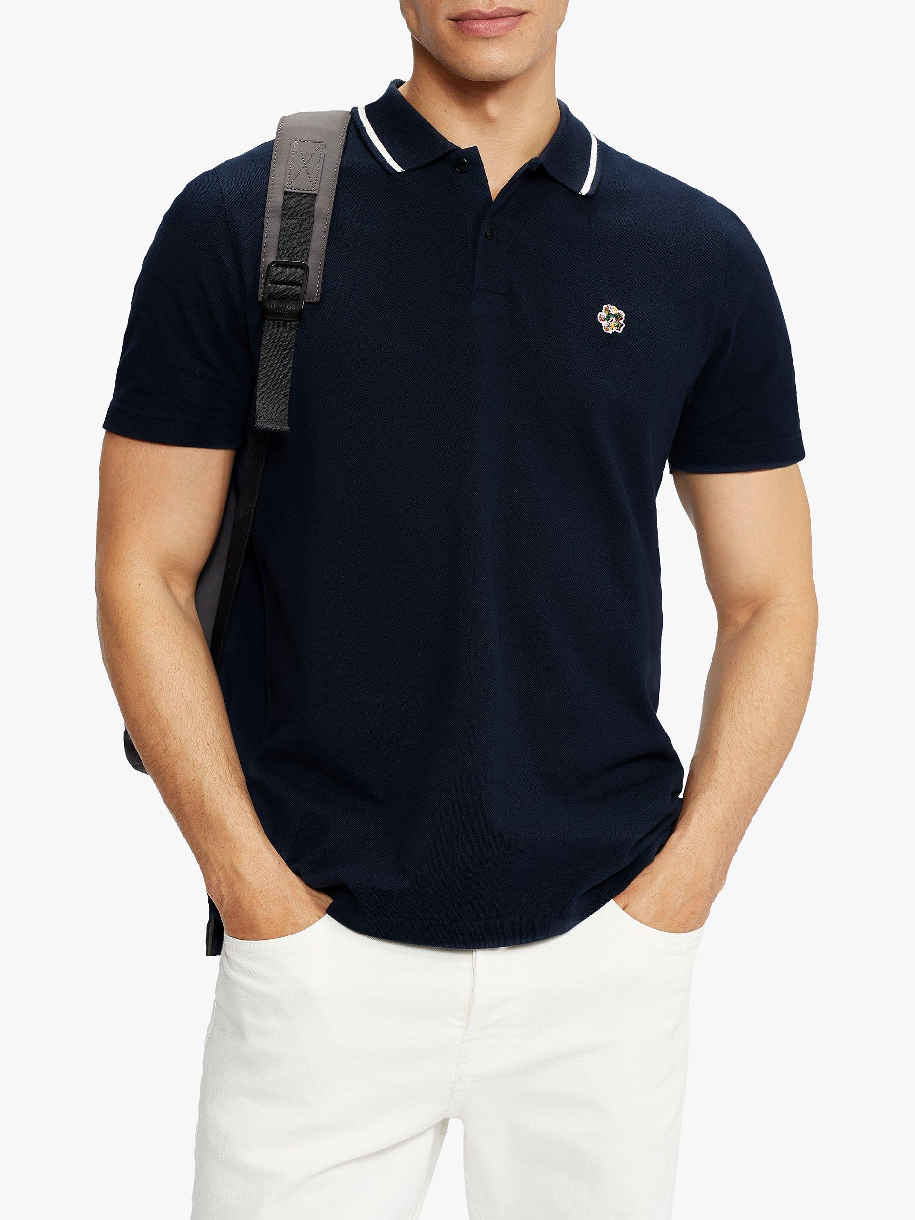Ted Baker Camdn Short Sleeve Polo Top, Navy