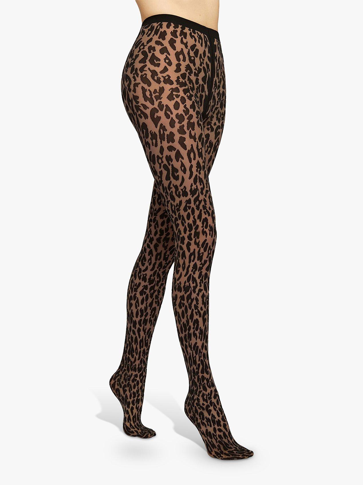 Wolford Josey 20 Denier Leo Design Sheer Opaque Tights