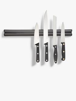 John Lewis Wall-Mounted Magnetic Knife Rack, Black - view 2, Black