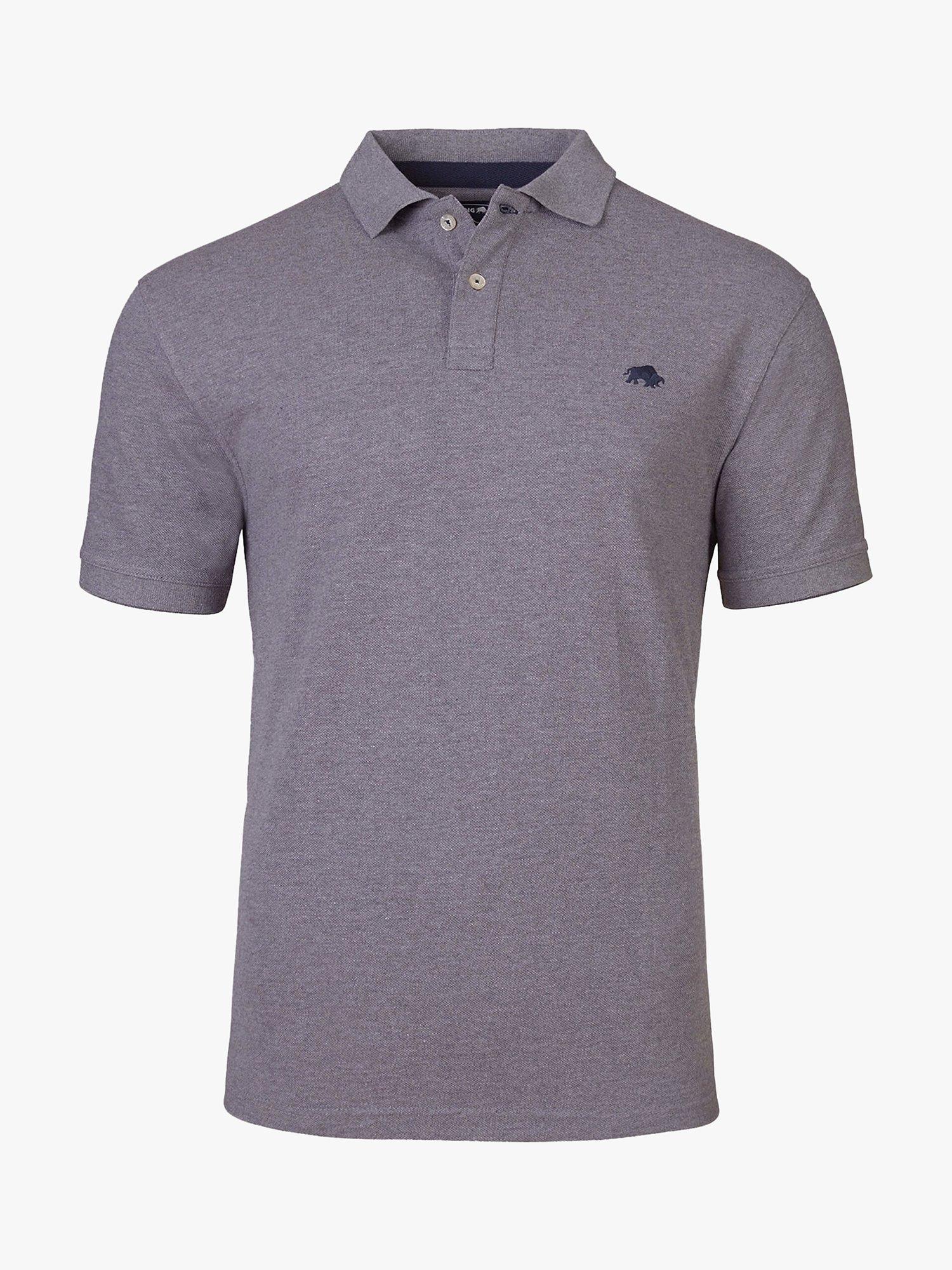 Product image 4 of 6, which shows Raging Bull Classic Organic Cotton Pique Polo Shirt, Grey Marl, S