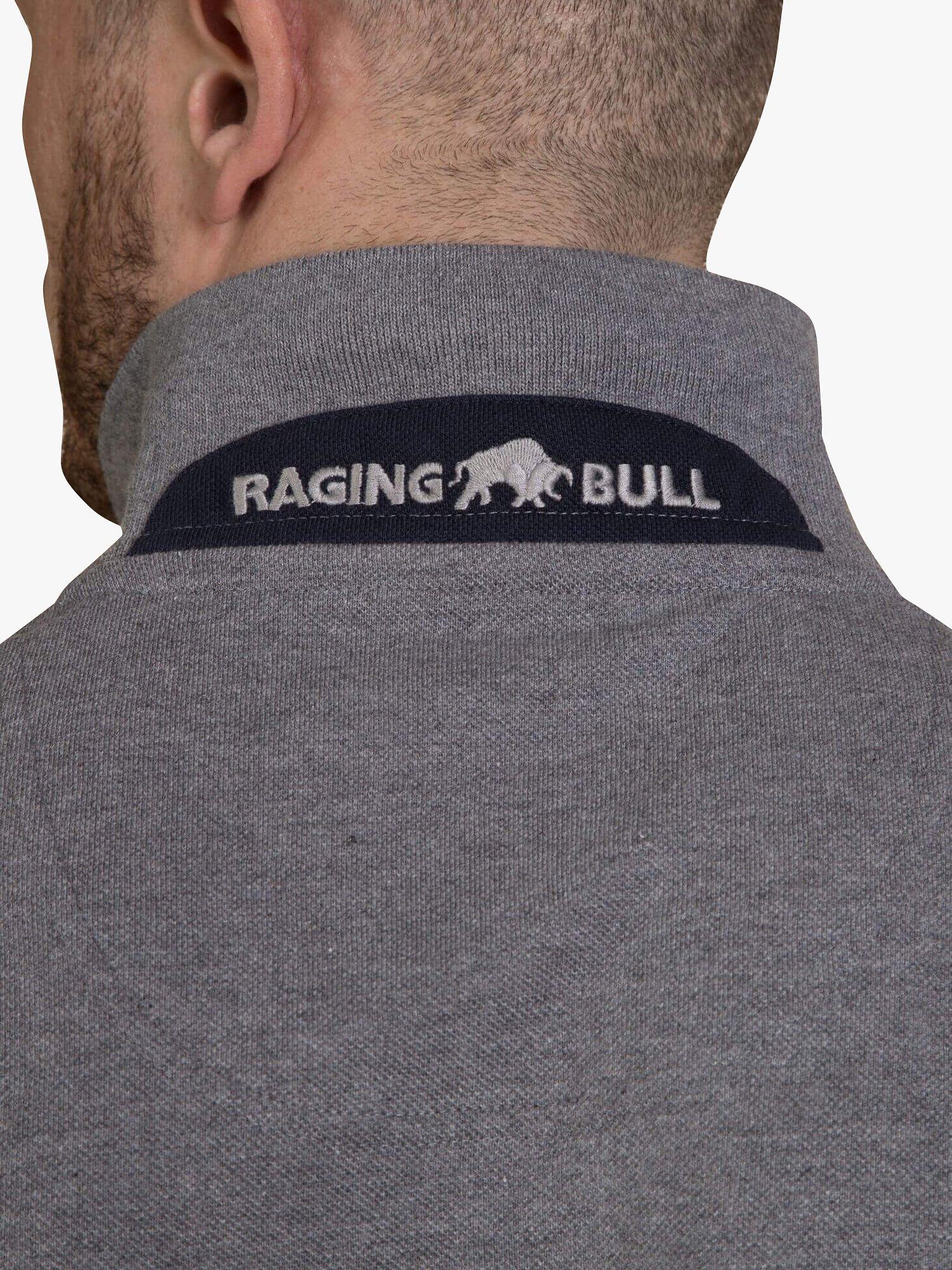 Product image 6 of 6, which shows Raging Bull Classic Organic Cotton Pique Polo Shirt, Grey Marl, S
