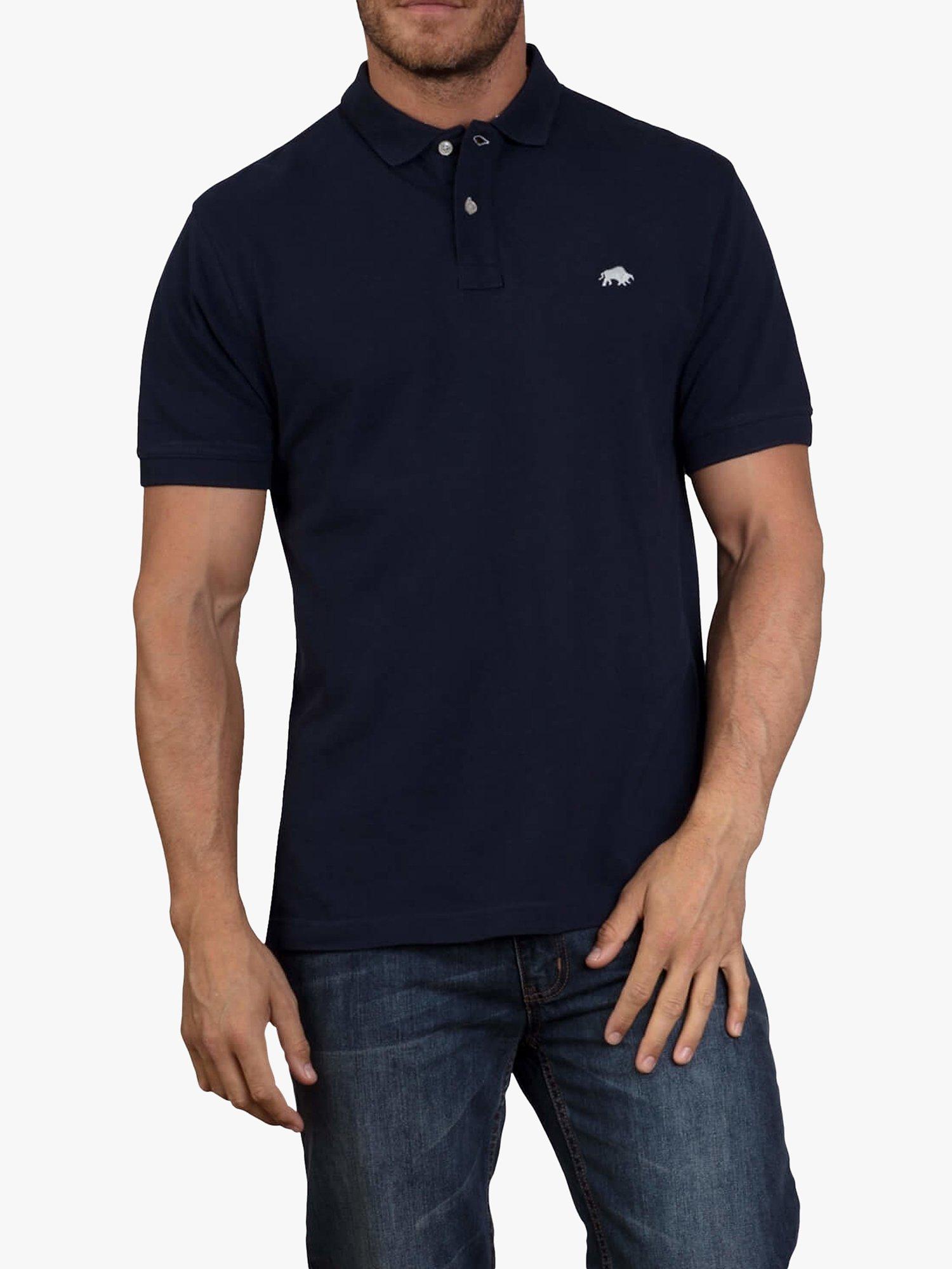 Product image 3 of 5, which shows Raging Bull Classic Organic Cotton Pique Polo Shirt, Navy, S