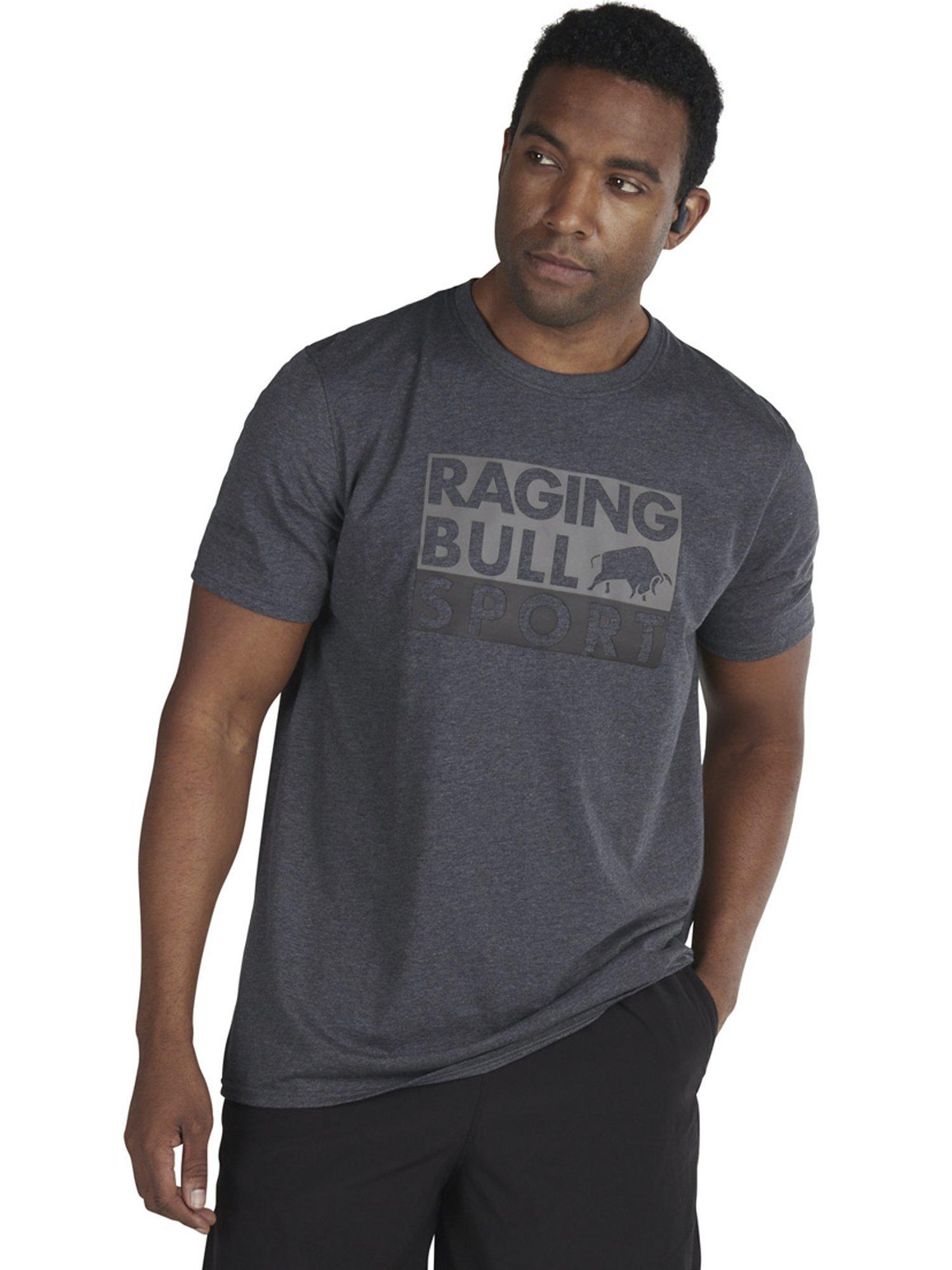 Raging Bull Casual Sport Logo T Shirt Dark Grey Marl