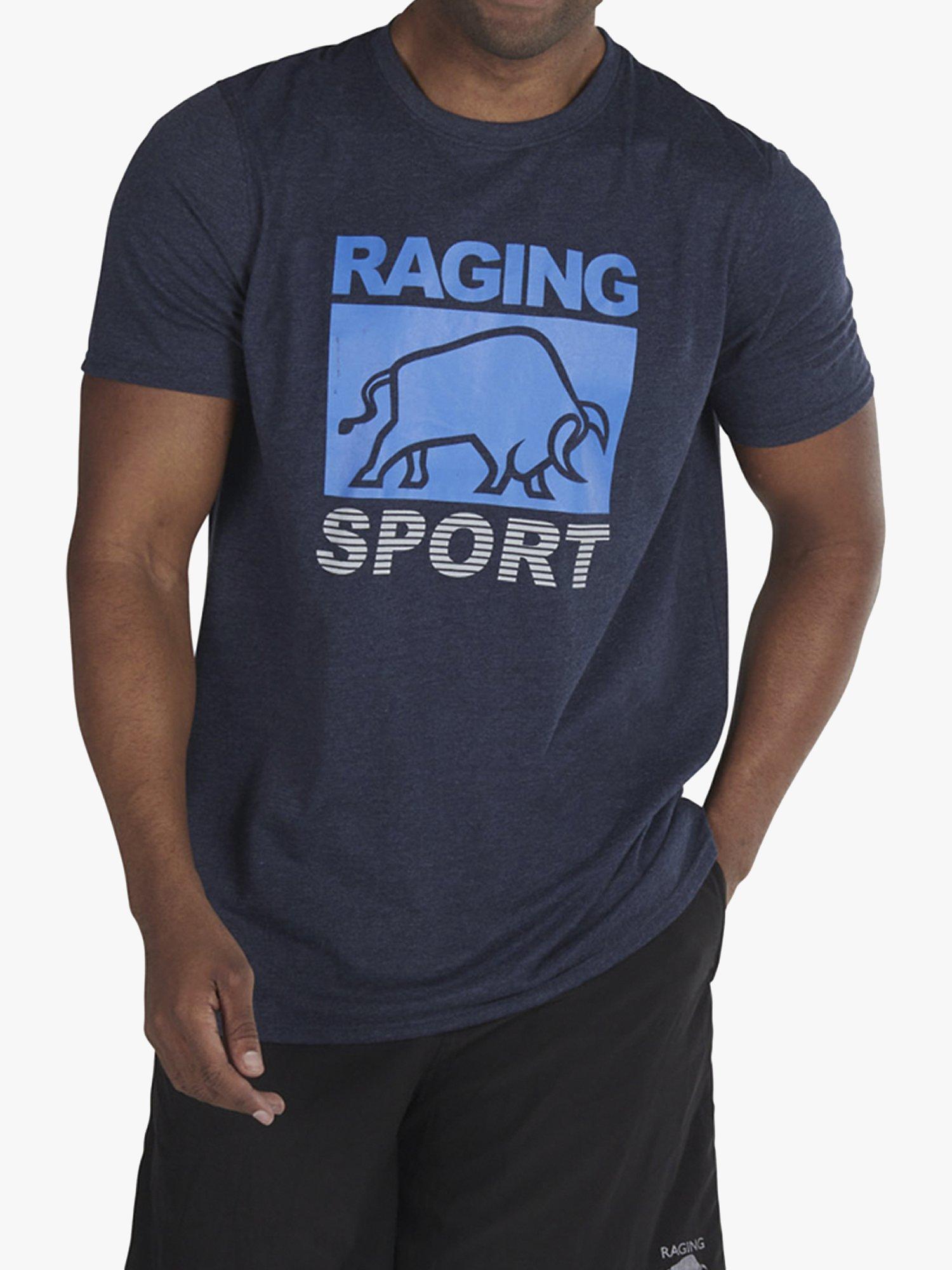 Raging Bull Casual Sport Logo T-Shirt, Navy, XS