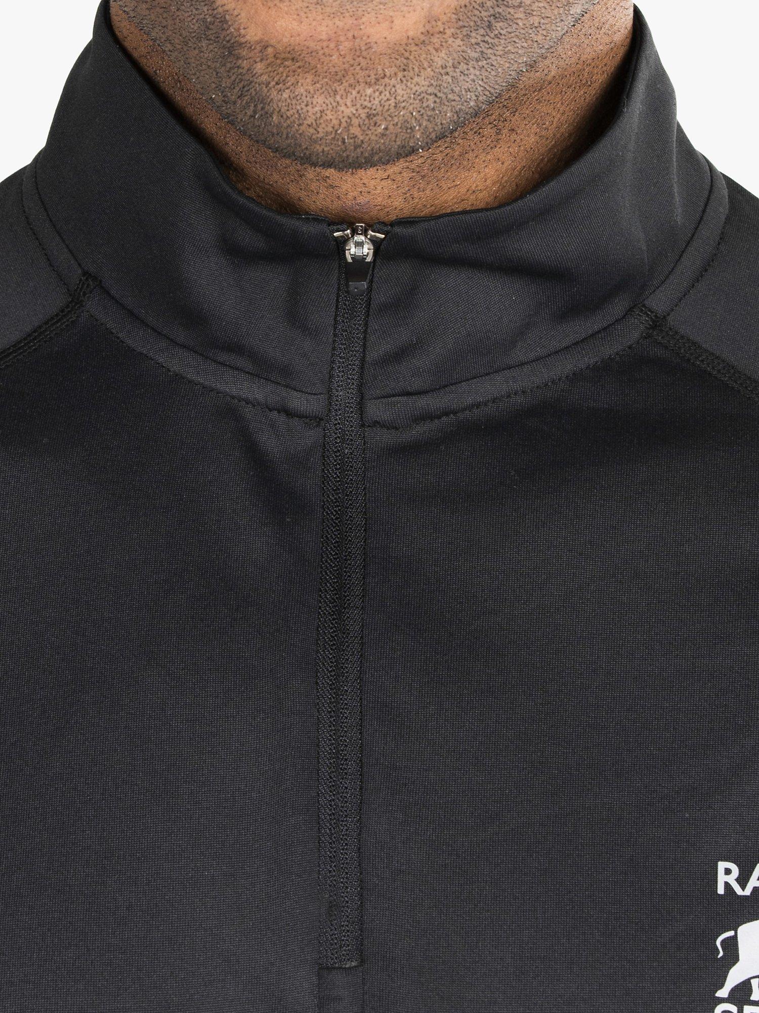 Raging Bull Performance 1/4 Zip Long Sleeve Gym Top, Black, S