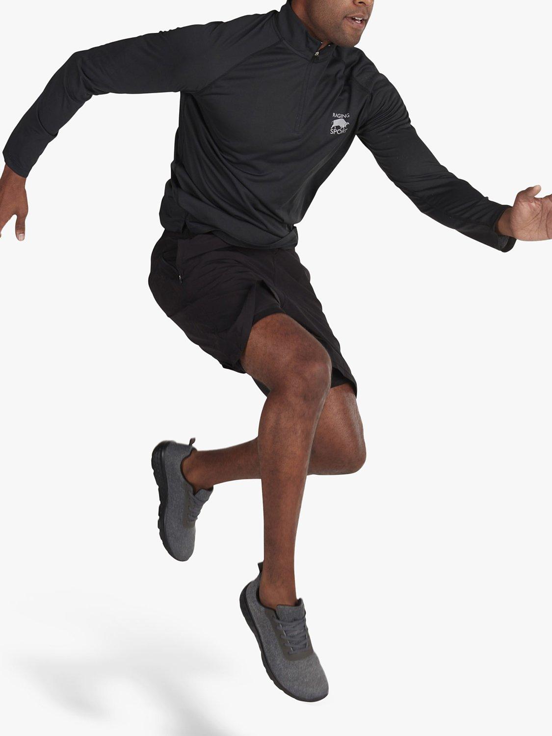 Product image 6 of 6, which shows Raging Bull Performance 1/4 Zip Long Sleeve Gym Top, Black, S