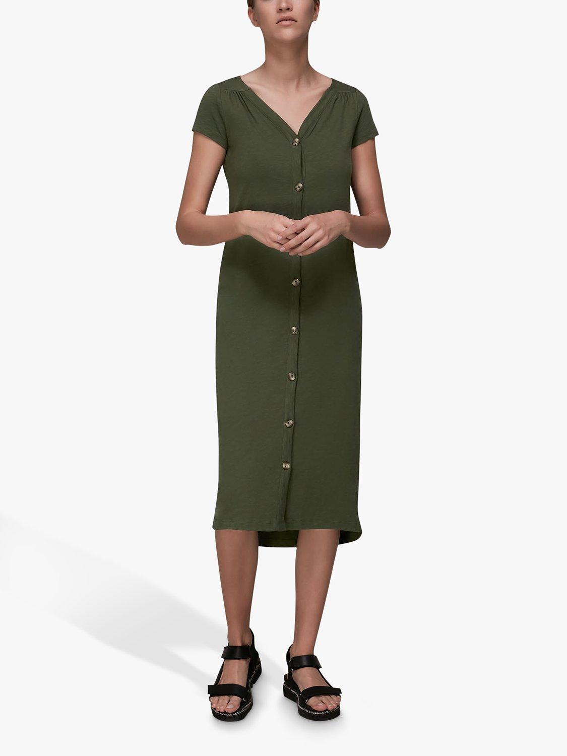 Whistles Leonie Button Through Shift Dress