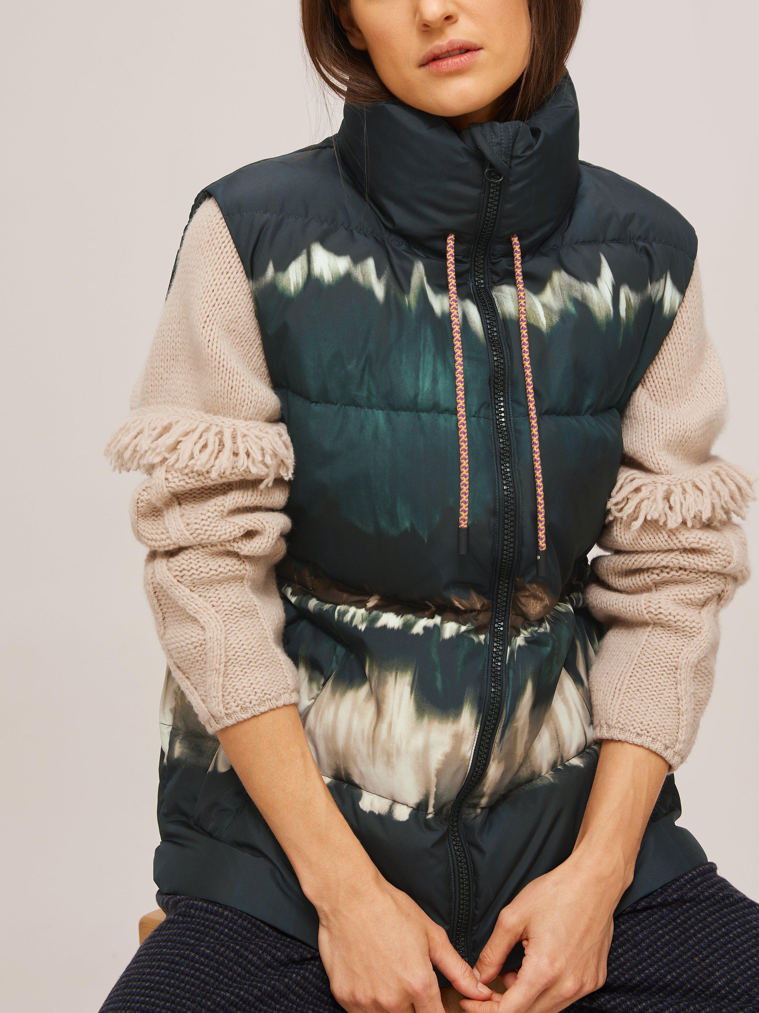 Weekend MaxMara Pepsi Tie Dye Zipped Gilet, Blue/Multi