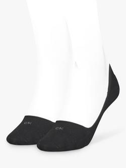 Calvin Klein Hailey No Show Socks, 2 pack, Black, Black