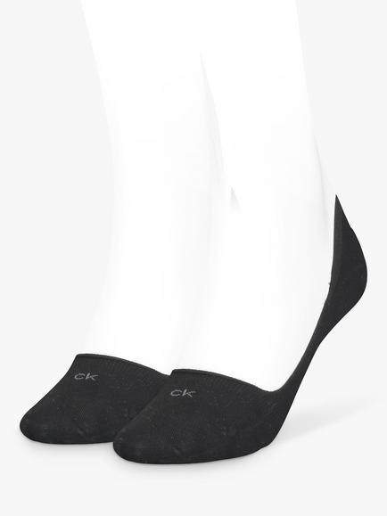 Calvin Klein Hailey No Show Socks, 2 pack, Black, Black