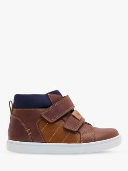 Start-Rite Kids' Discover High Top Trainers, Brown Leather