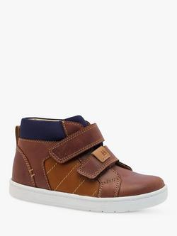 Start-Rite Kids' Discover High Top Trainers - view 2, Brown Leather