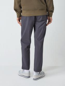 John Lewis ANYDAY Relaxed Fit Ripstop Stretch Cotton Ankle Trousers - view 2, Midnight Grey