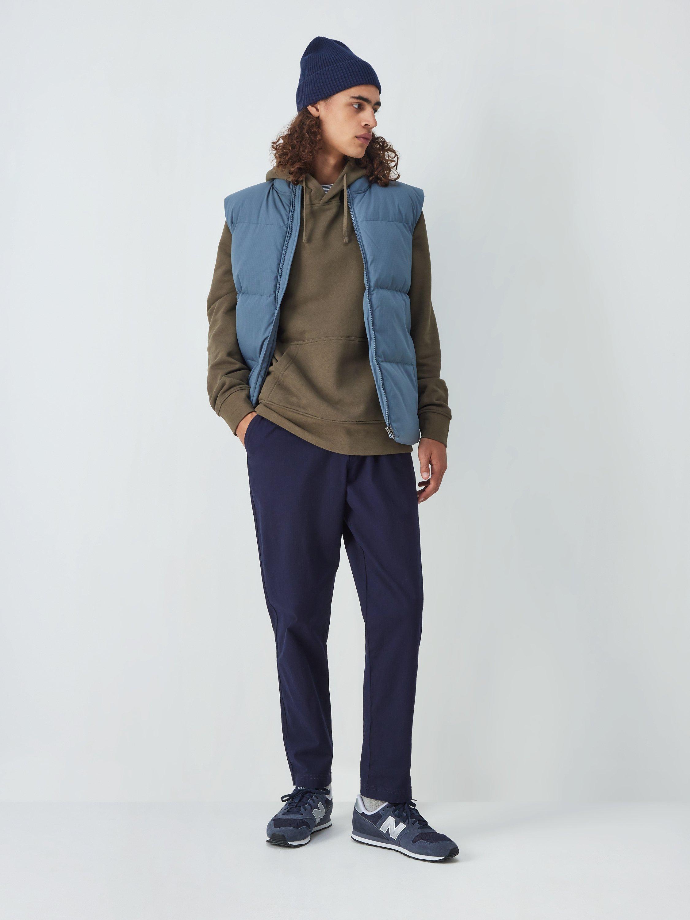 Product image 3 of 6, which shows John Lewis ANYDAY Relaxed Fit Ripstop Stretch Cotton Ankle Trousers, Navy, S