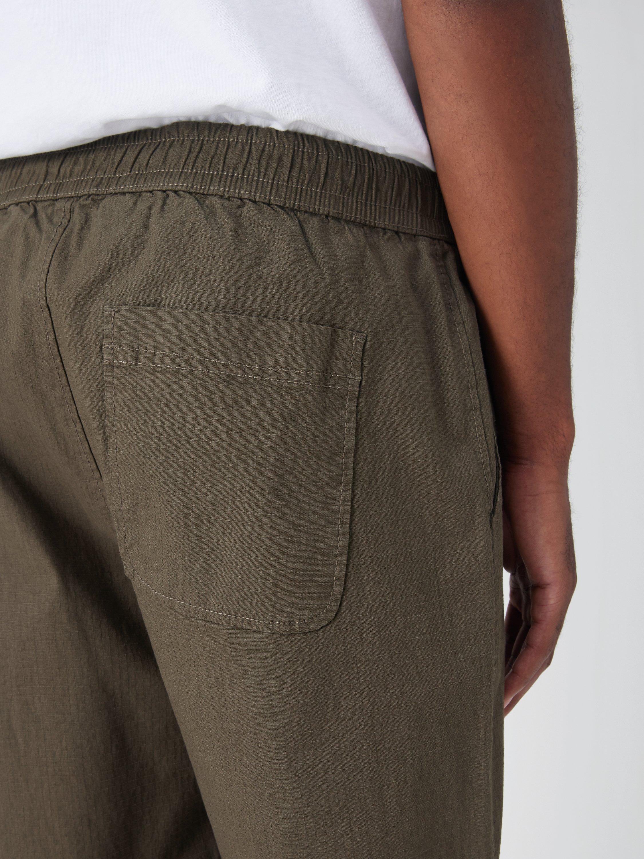 Product image 6 of 6, which shows John Lewis ANYDAY Relaxed Fit Ripstop Stretch Cotton Ankle Trousers, Khaki, S