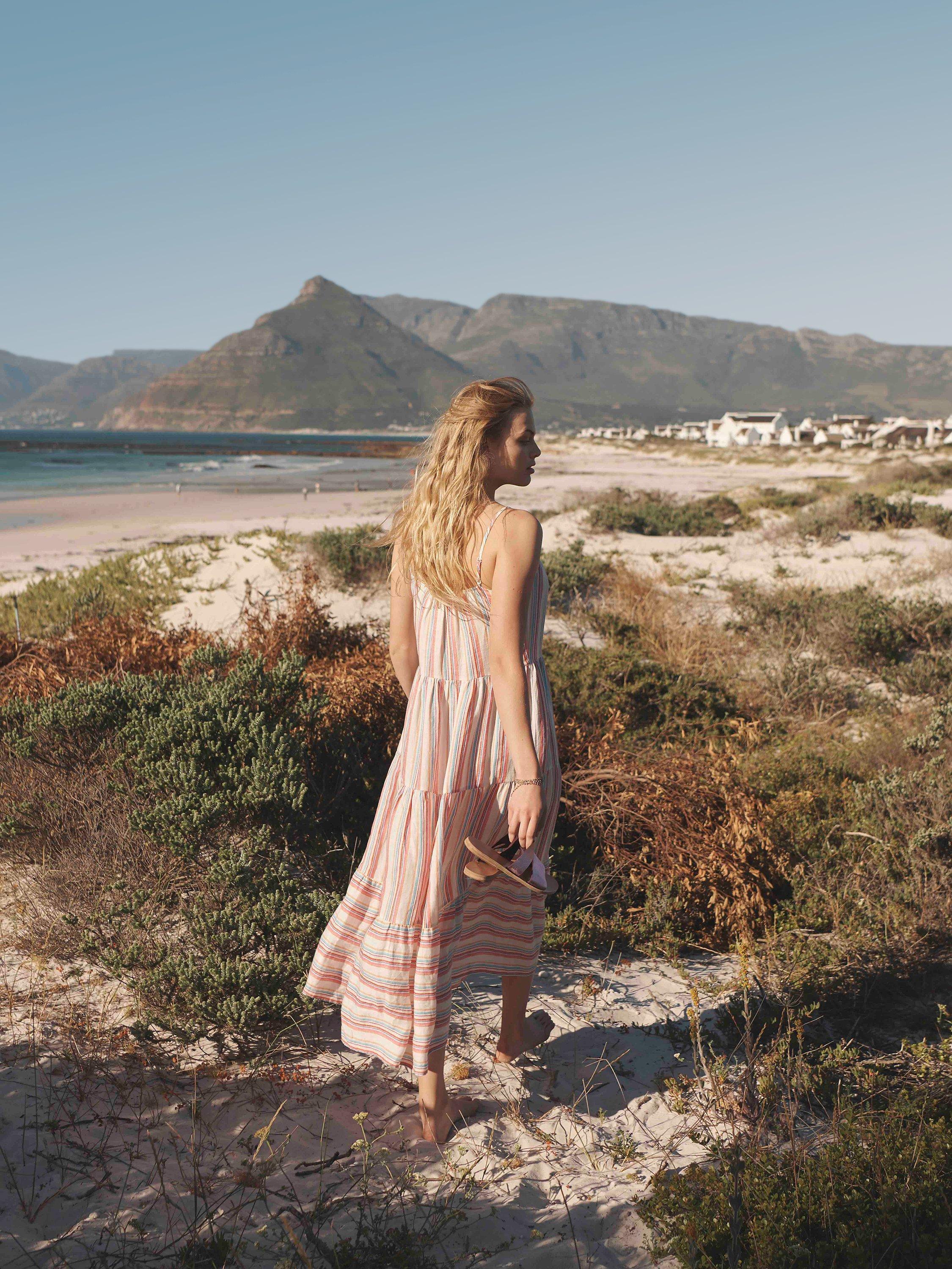 NRBY Nini Striped Linen Dress, Multi