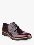 Base London Brogue Derby Shoes, Wine