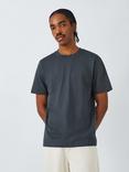 John Lewis ANYDAY Short Sleeve Plain T-Shirt, Midnight Grey