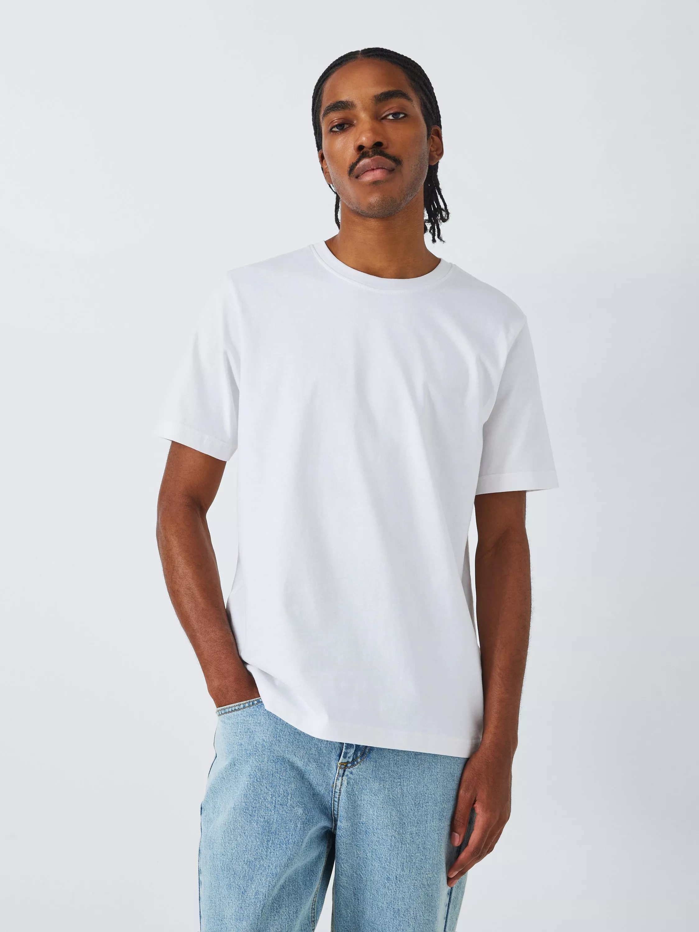 Men s White Plain T Shirts John Lewis Partners