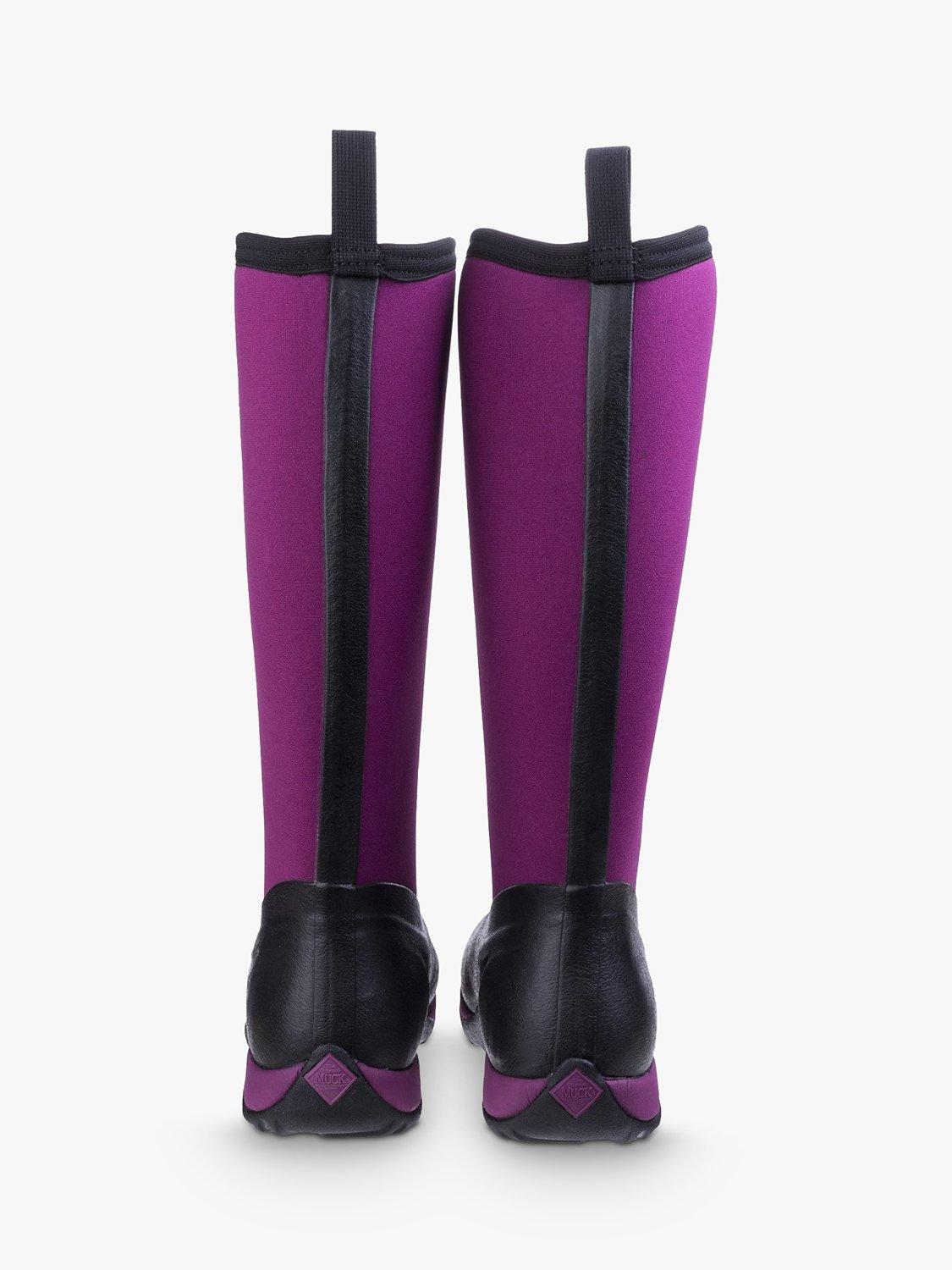 Product image 8 of 8, which shows Muck Arctic Adventure Tall Wellington Boots, Black/Maroon, 3