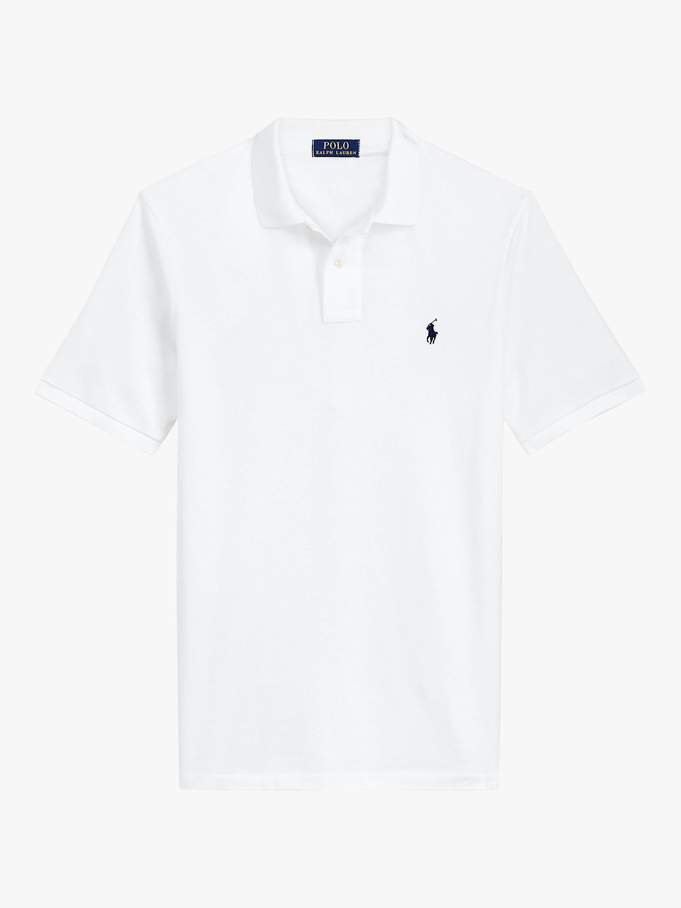 Product image 1 of 1, which shows Polo Ralph Lauren Big & Tall Regular Fit Polo Shirt, White, 1XB