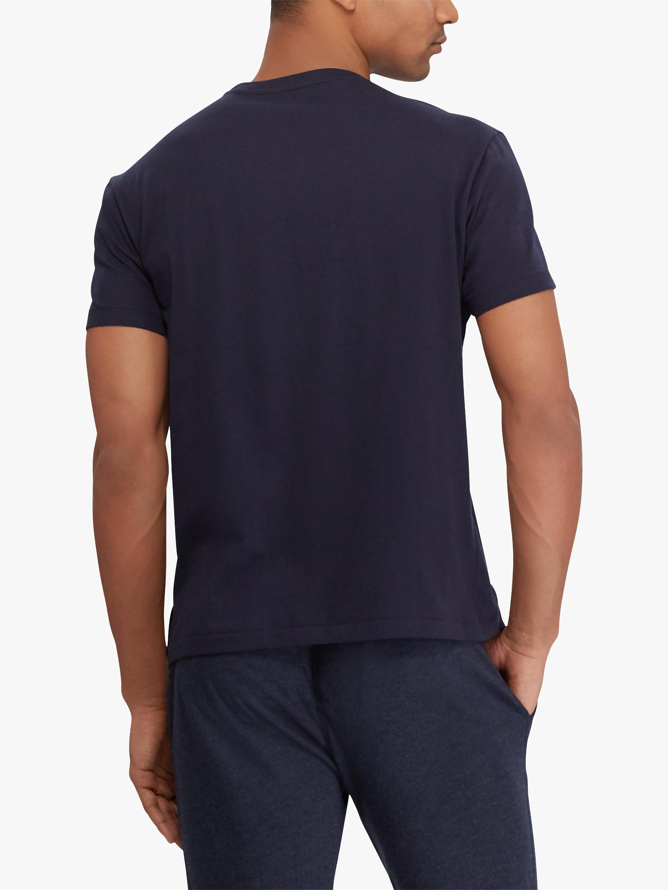 Product image 2 of 4, which shows Polo Ralph Lauren Big & Tall Classic Fit Jersey Pocket T-Shirt, Ink, 2XB