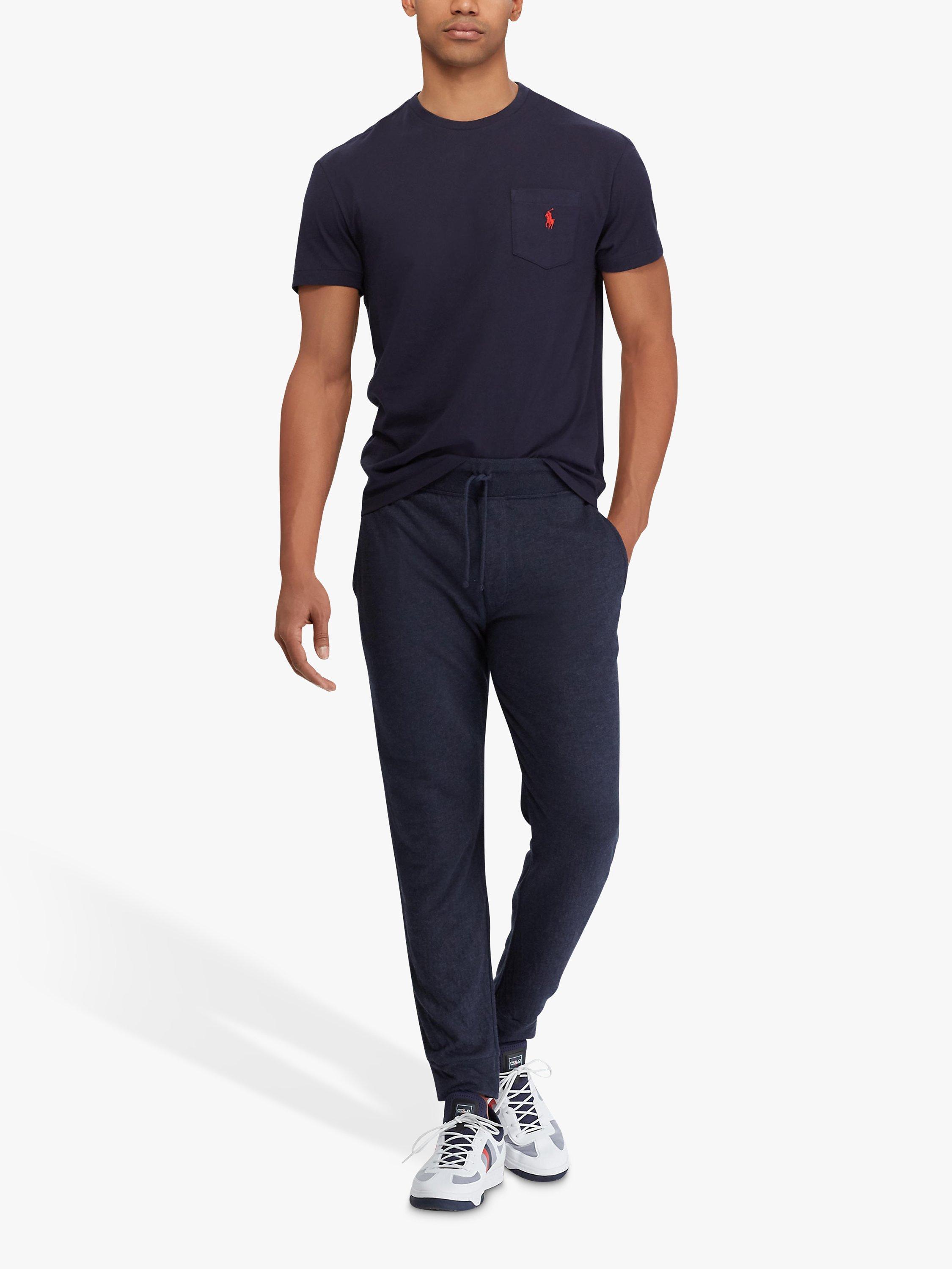 Product image 3 of 4, which shows Polo Ralph Lauren Big & Tall Classic Fit Jersey Pocket T-Shirt, Ink, 2XB