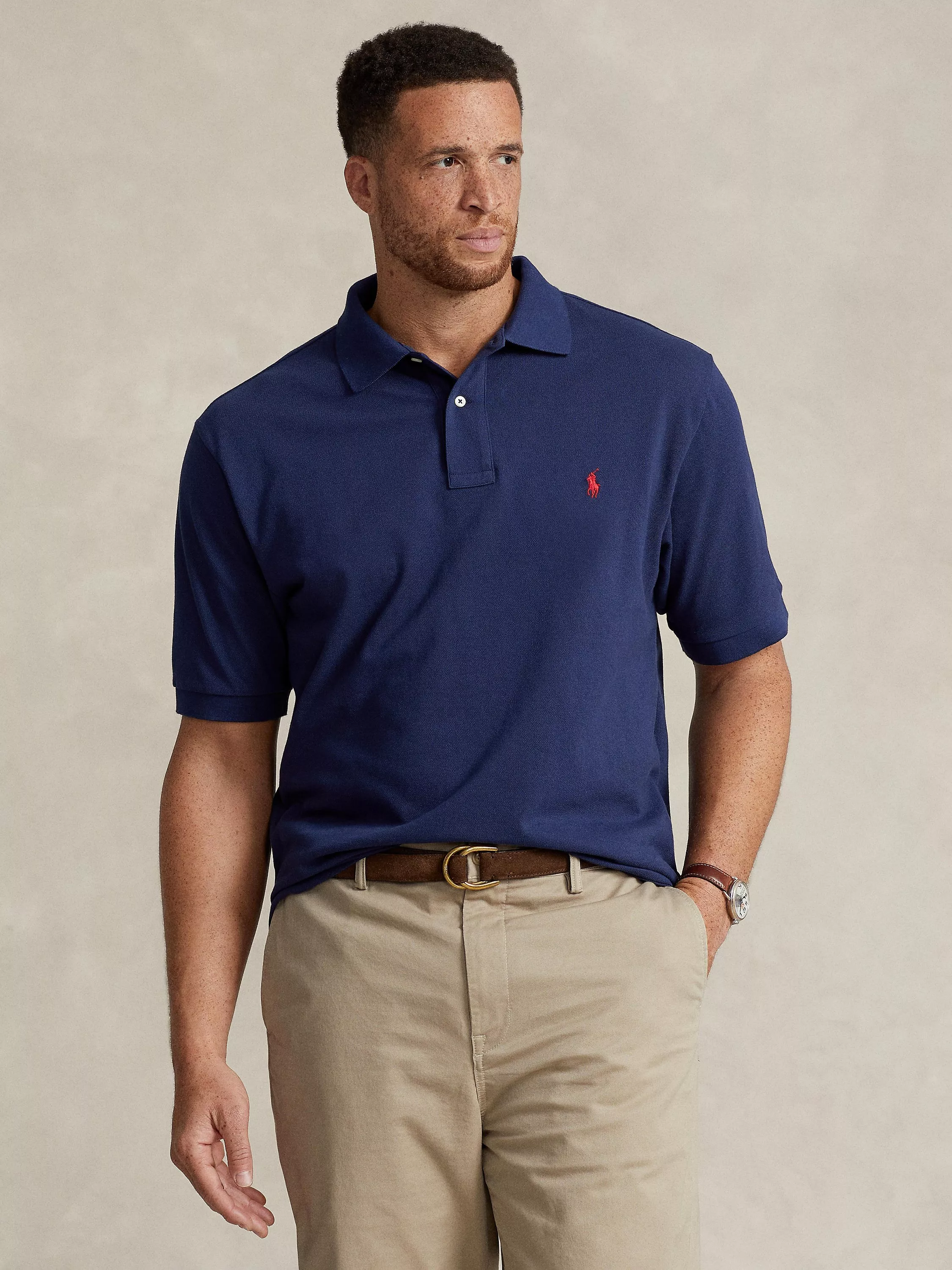 Polo Ralph Lauren Big Tall Regular Fit Polo Shirt Newport Navy