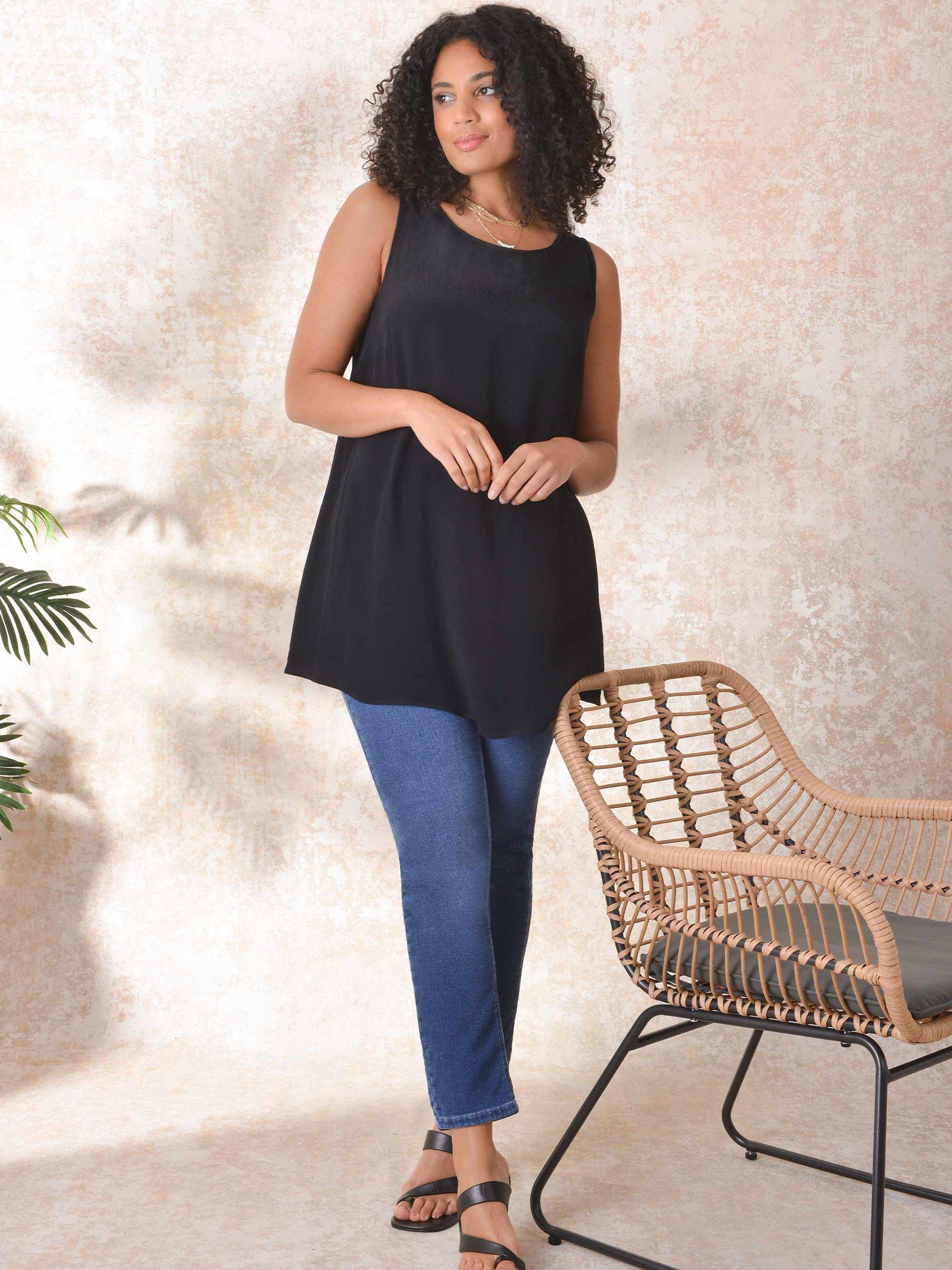 Live Unlimited Curve Essential Vest Top, Black