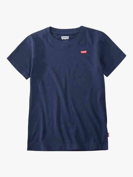 Levi's Kids' Batwing Embroidered Logo Short Sleeve T-Shirt, Navy