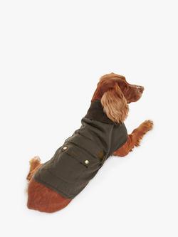 Barbour 2 in 1 Wax Dog Coat, Olive - view 2, Olive