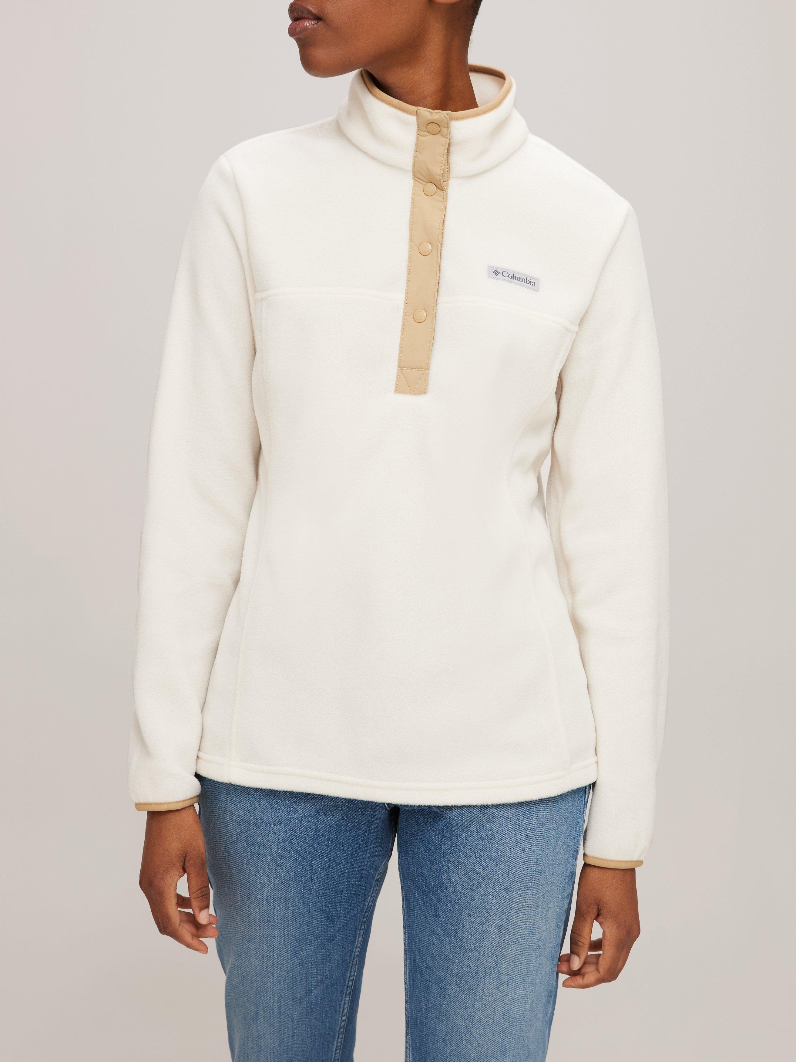 Columbia Benton Springs Women's Half Snap Fleece, Chalk/Beach
