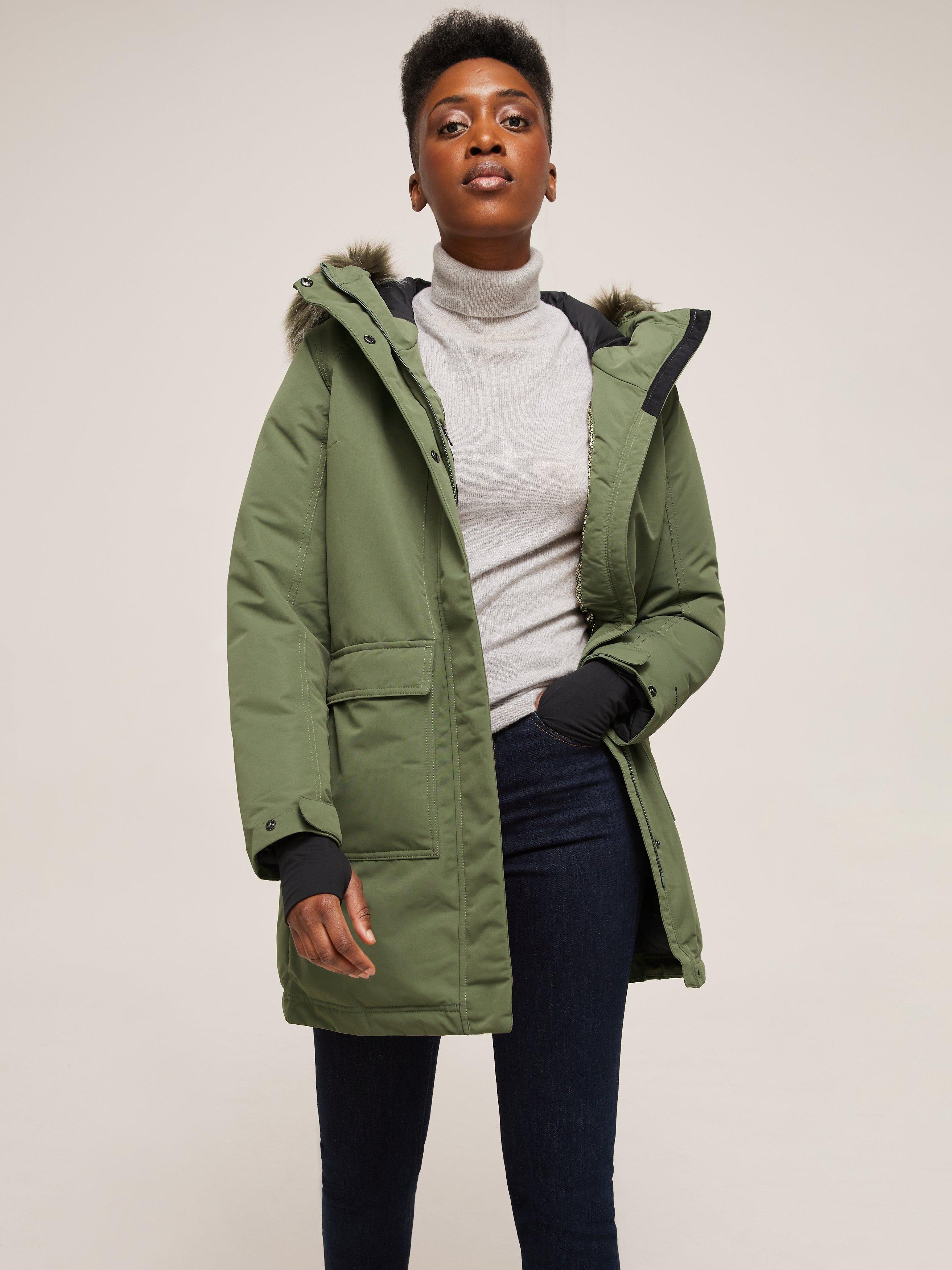 Columbia Little Si Women's Insulated Parka Jacket, Stone Green