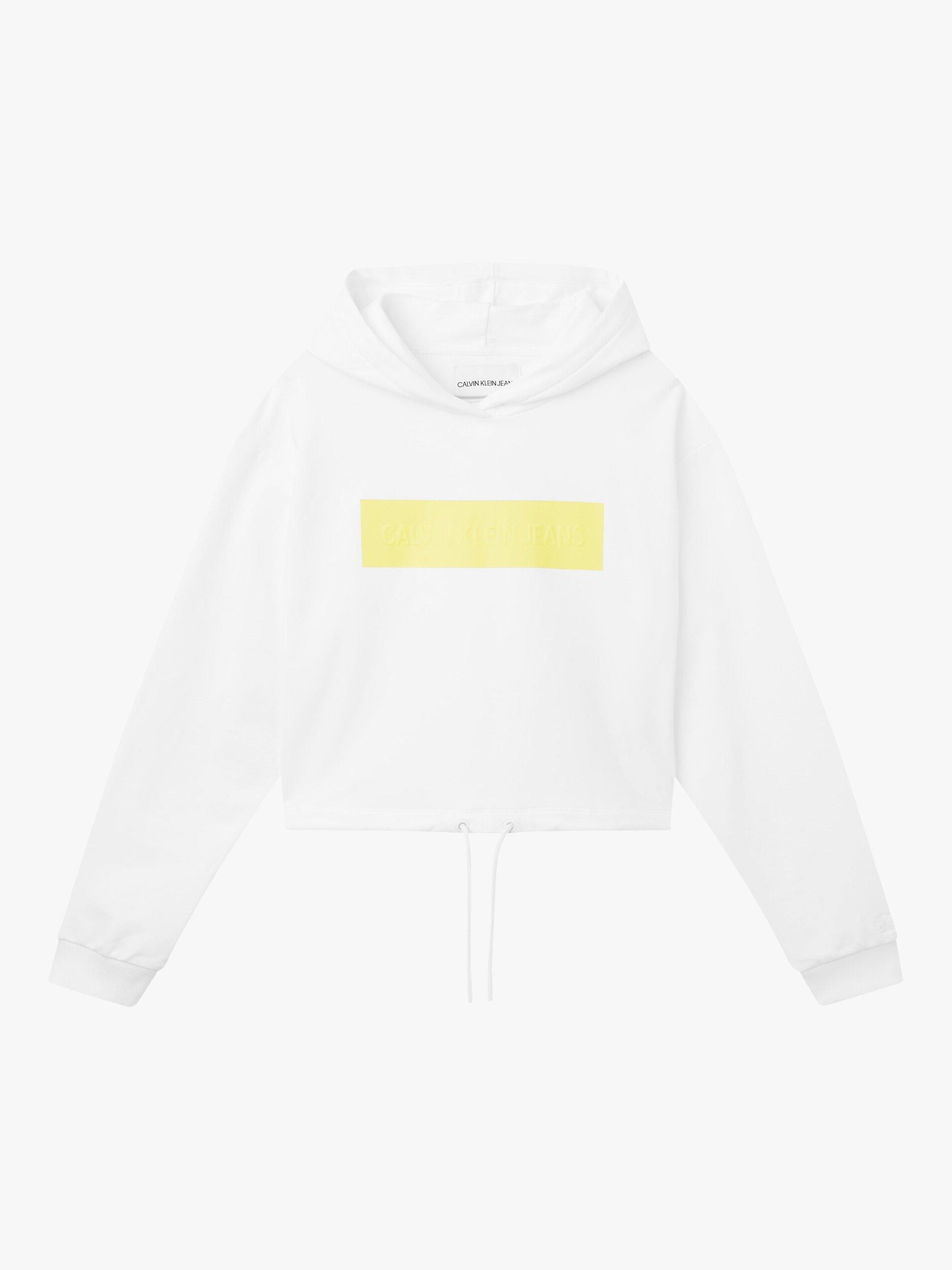 Product image 3 of 4, which shows Calvin Klein Jeans Hero Logo Hoodie, Bright White, XS